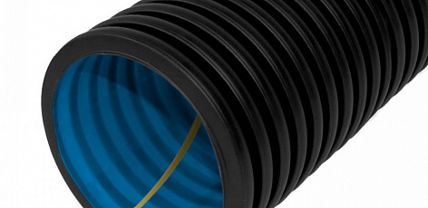 Гофртруба ПНД двустенная гибкая тип 450 (SN34) черная стойкая к ультрафиолету не распространяющая горение с/з d32 мм (150м/уп) Промрукав, PR15.0291