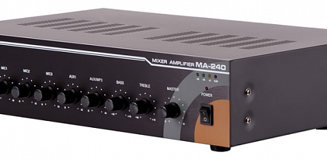 MA-240, USB-проигрыватель-тюнер-усилитель 240 Вт, 3 микр./2 лин. входа, ИК-пульт ДУ ( ROXTON)