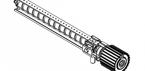 88001-0130, Ходовая часть ATI 5 в сборе - редуктор, винт, втулка с креплением, каретка и планка 