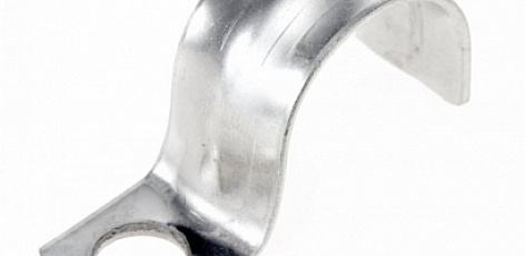Скоба металлическая однолапковая СМО 25-26 с круглым отверстием Ø6,5 мм (100 шт/уп) Промрукав, PR08.4860